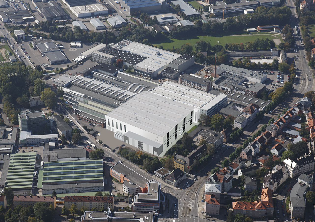 Luftaufnahme des Renk Standorts in Augsburg. Foto: Renk AG
